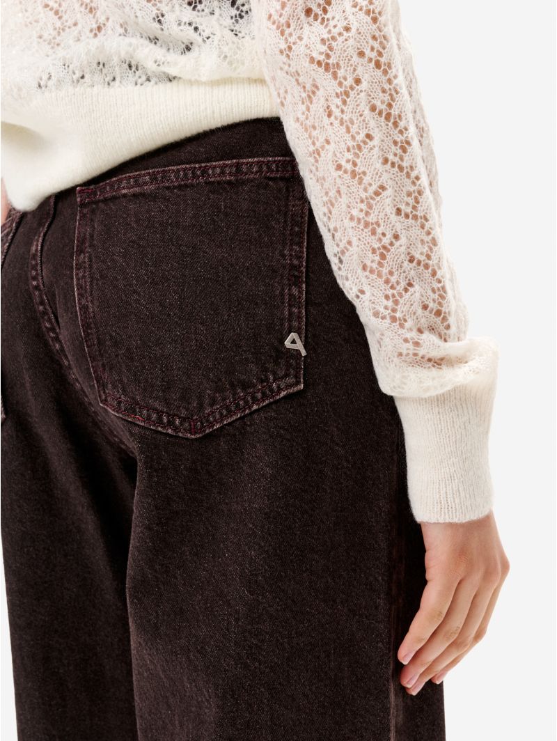 Bordeaux straight-fit Zoe jeans