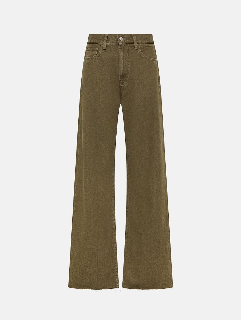 Zoe high rise straight leg stone wash destroyed edge