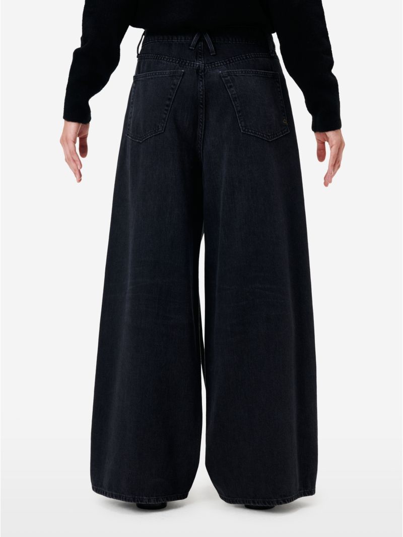 Big low mid rise super wide leg light vintage