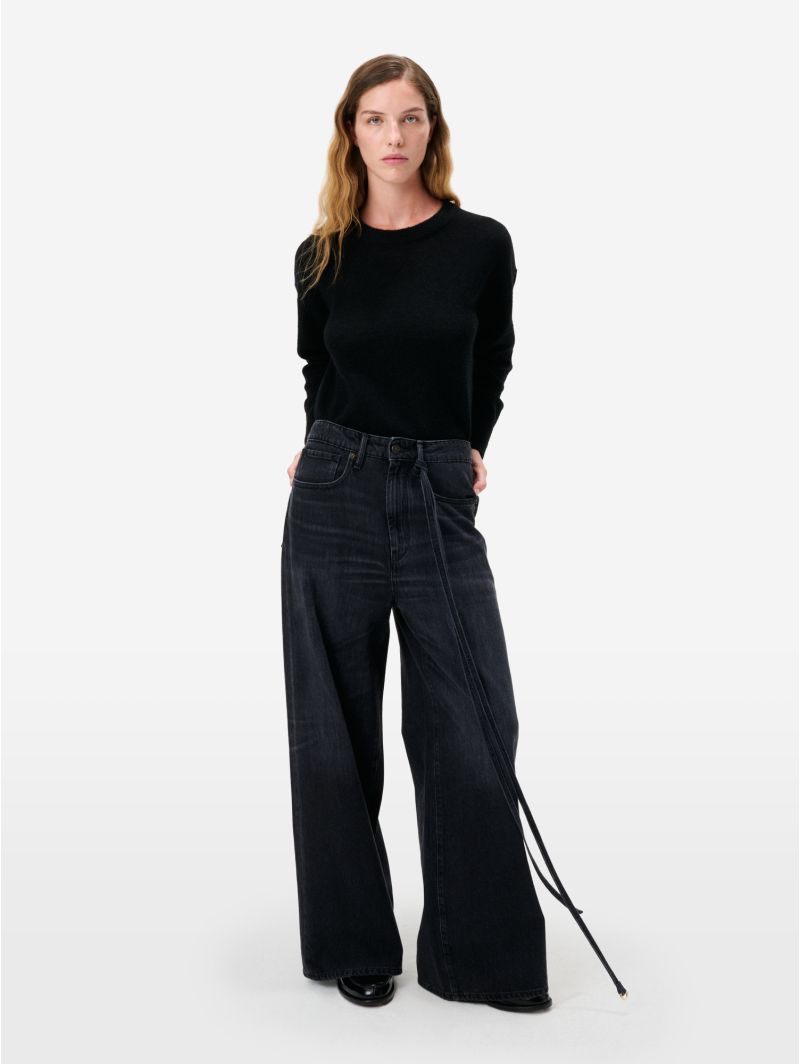 Big low mid rise super wide leg light vintage