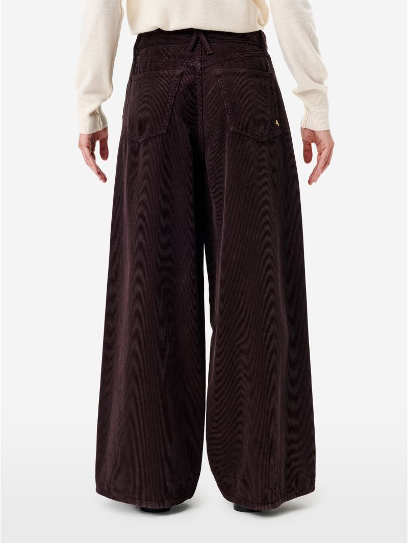 Pantalone Big Low loose fit in velluto bordeaux