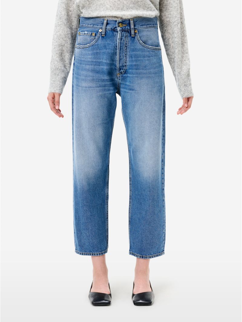 Bella mid rise mom fit cropped leg mid tone natural vintage