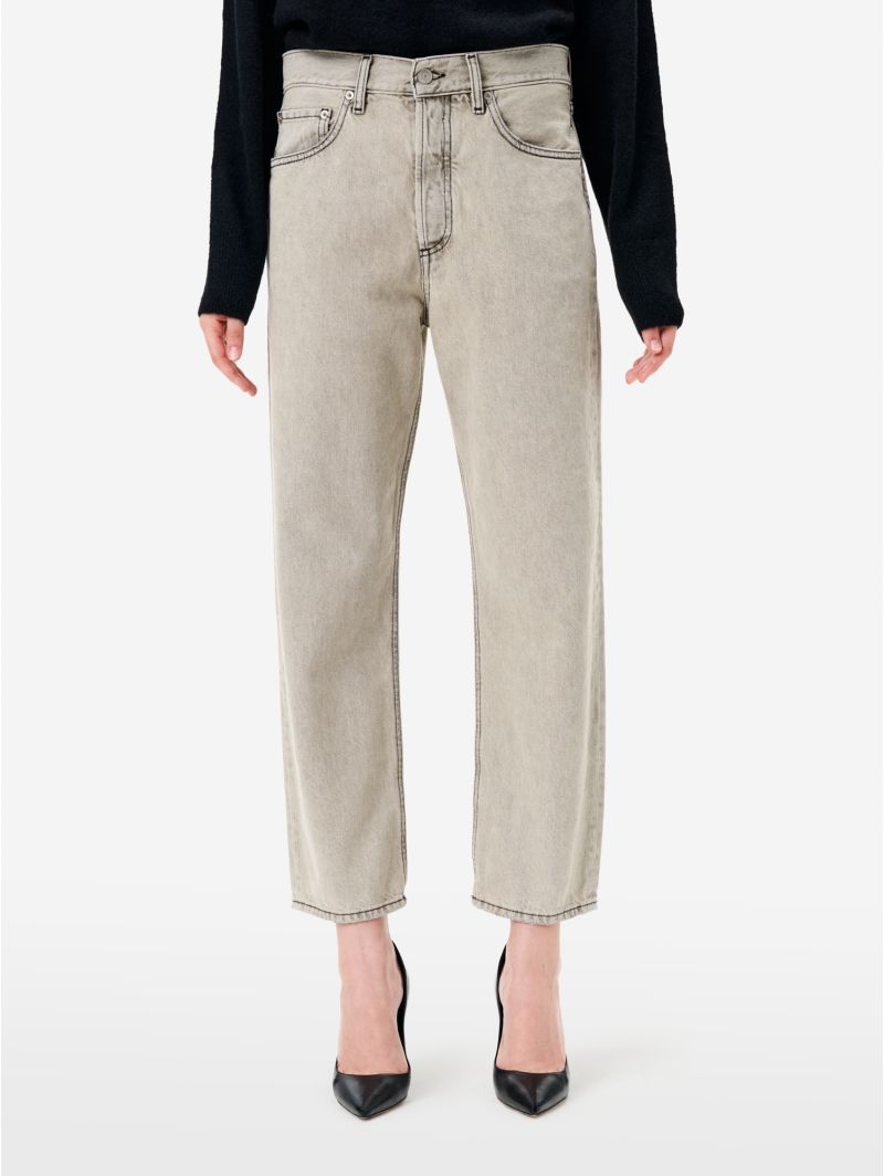 Black/stone grey Bella mum-fit jeans