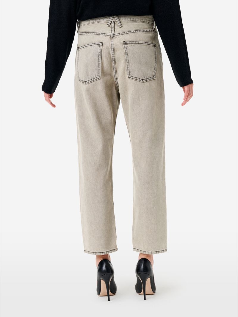 Black/stone grey Bella mum-fit jeans