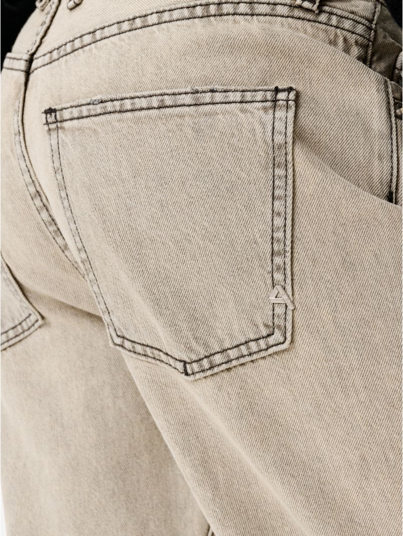 Black/stone grey Bella mum-fit jeans