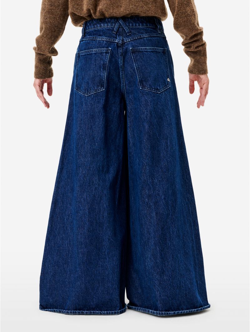Navy blue wide-fit Anna jeans