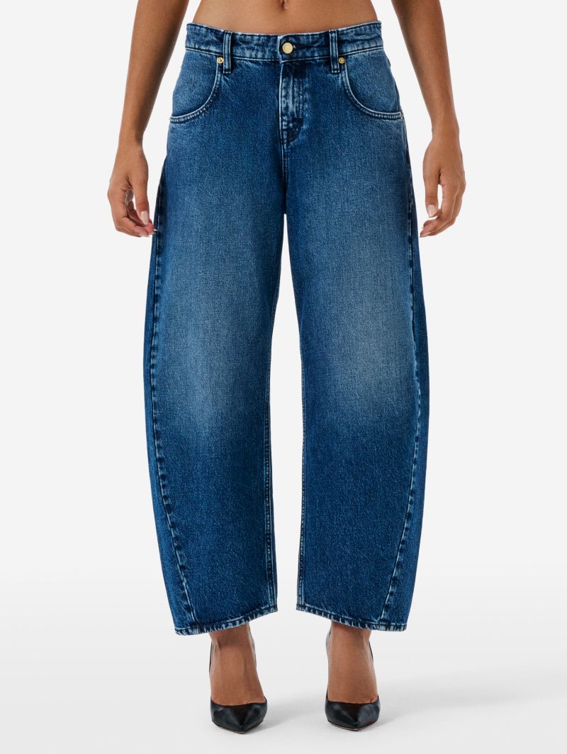 AIDA CROP SUPER FITTED LOW WAIST CROPPED CURVE LEG STONE WASH BRUSHED