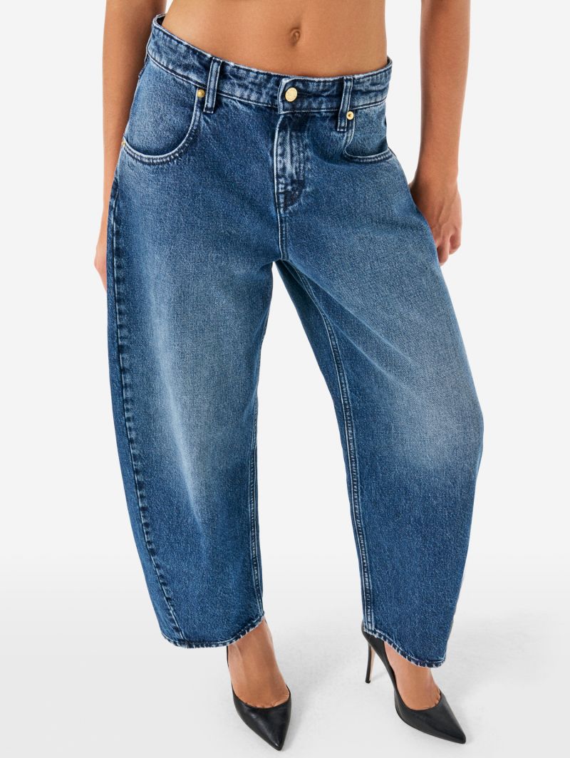 AIDA CROP SUPER FITTED LOW WAIST CROPPED CURVE LEG STONE WASH BRUSHED