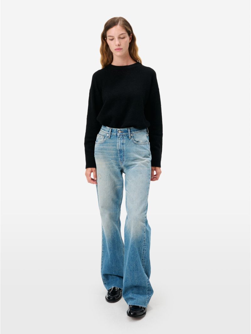 Zoe straight leg broken natural vintage destroyed edge