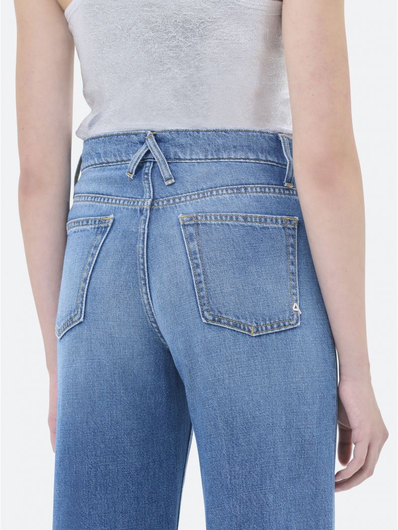 RIGHT STRAIGHT LEG MID TONE STONE WASH