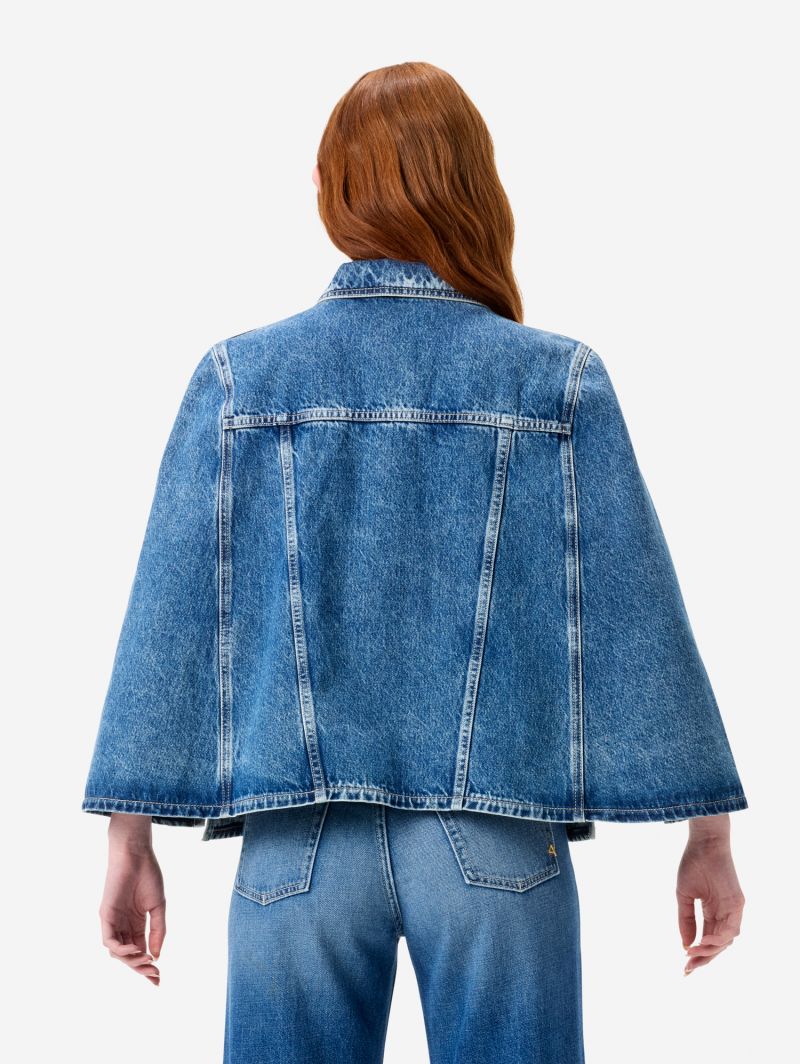 Denim Candy poncho jacket
