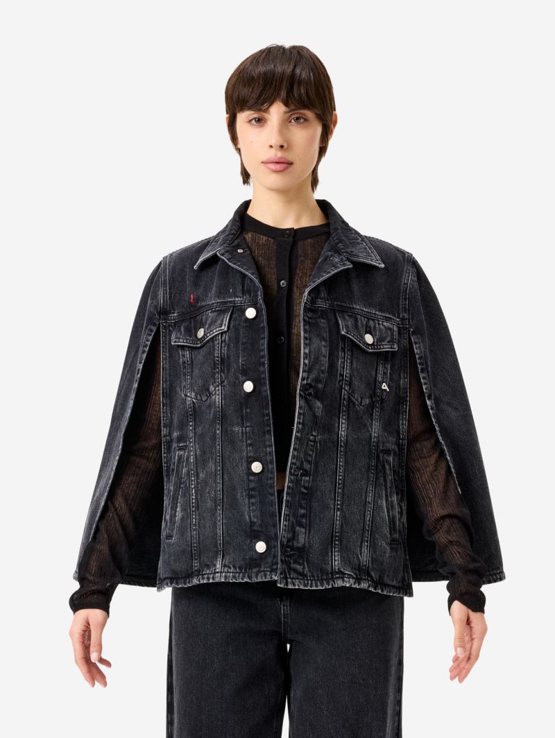 Candy poncho jacket eco enzyme stone wash