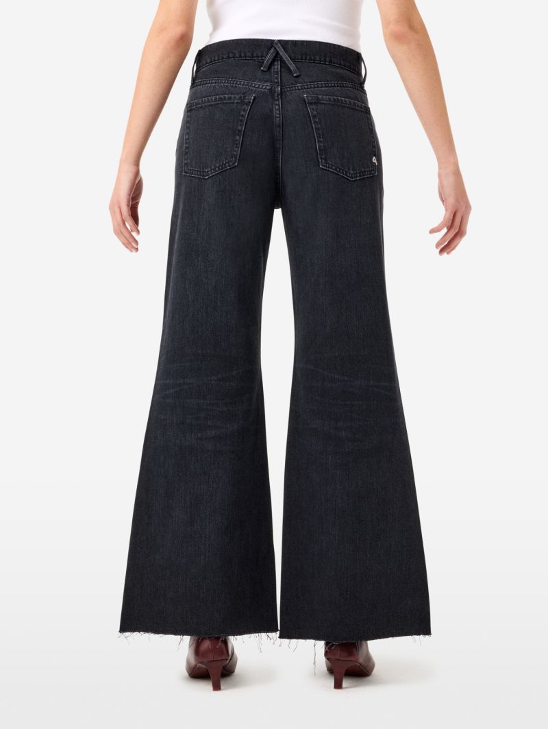 Luna mid rise flared light vintage destroyed edge