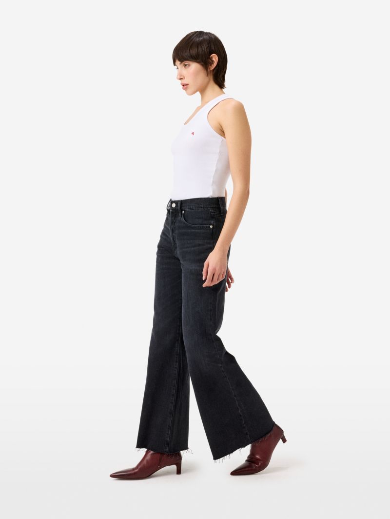 Luna mid rise flared light vintage destroyed edge